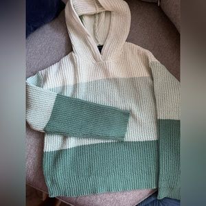 Green striped sweater - NWT